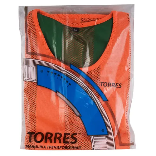 Манишка детская TORRES двухсторонняя, TR11949O/G, р.Jr, тренировочная, полиэстер, оранж-зелен за 1&nbsp;026.80 ₽ в Уфе
