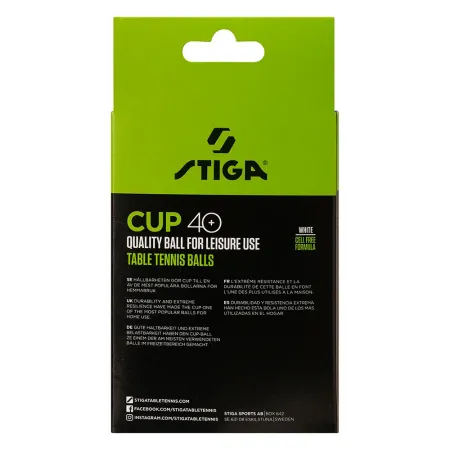 Мяч для наст. тенниса Stiga Cup ABS, 1110-2510-12, диам.40+мм, пластик, упак. 12 шт, белый за 1&nbsp;774.80 ₽ купить в Уфе