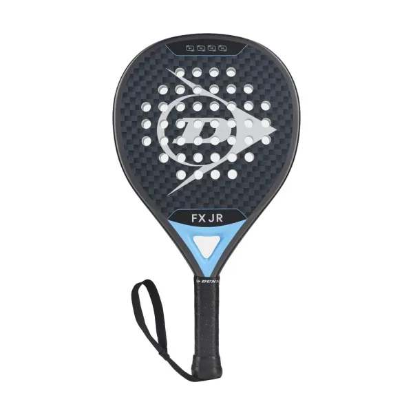 Ракетка для падела Dunlop FX Jr, 10370738, для юниоров, гибрид, графит, черно-голубой