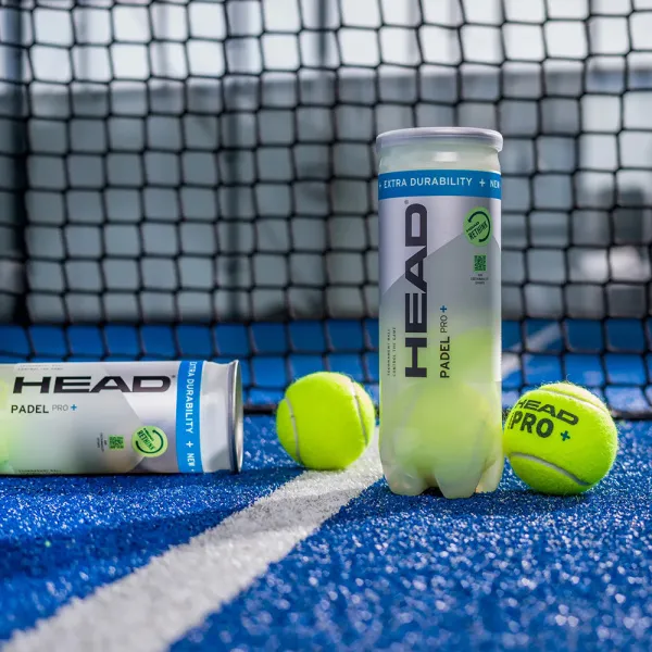Мяч для падела HEAD Padel Pro+, 540203, уп.3 шт, FIP Approved, войлок,нат.резина,желтый за 933.30 ₽ в Уфе