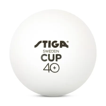 Мяч для наст. тенниса Stiga Cup ABS, 1110-2510-12, диам.40+мм, пластик, упак. 12 шт, белый за 1&nbsp;774.80 ₽ купить в Уфе