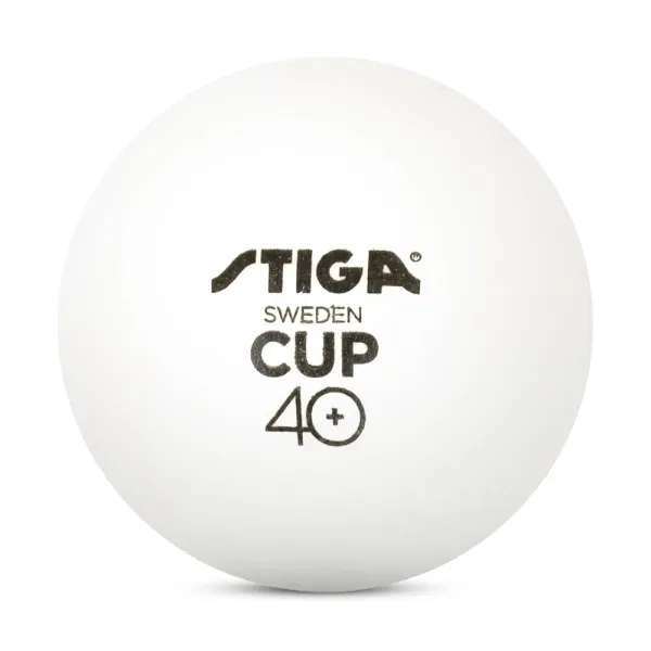 Мяч для наст. тенниса Stiga Cup ABS, 1110-2510-12, диам.40+мм, пластик, упак. 12 шт, белый за 1&nbsp;774.80 ₽ в Уфе
