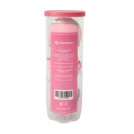 Мяч для падела NS Sakura, UAA2, уп.3 шт, сукно, нат.резина, розовый за 824.50 ₽ купить в Уфе