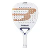 Ракетка для падела BULLPADEL Pearl 27, 497249, для проф-в, стекловолокно,карбон, бело-золотистый