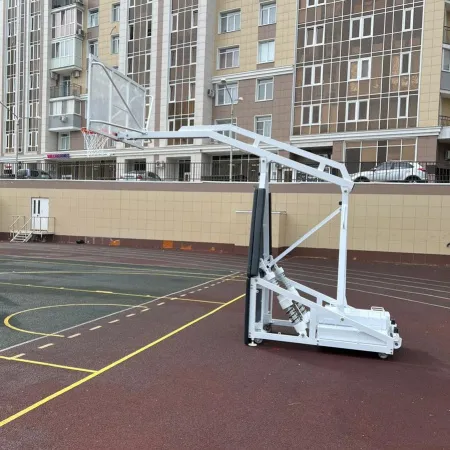 Баскетбольная стойка мобильная складная на пружинах вынос 2,25 м c противовесом ZAVODSPORTA за 530&nbsp;660 ₽ купить в Уфе