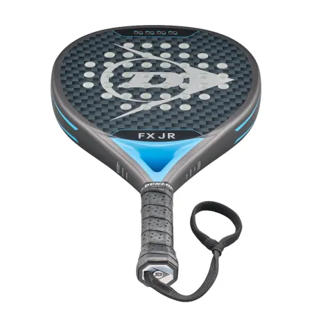 Ракетка для падела Dunlop FX Jr, 10370738, для юниоров, гибрид, графит, черно-голубой за 11&nbsp;019.40 ₽ купить в Уфе