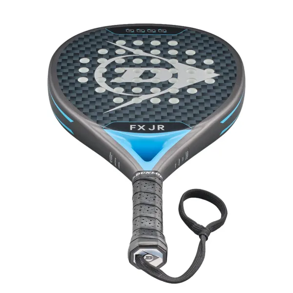 Ракетка для падела Dunlop FX Jr, 10370738, для юниоров, гибрид, графит, черно-голубой за 11&nbsp;019.40 ₽ в Уфе