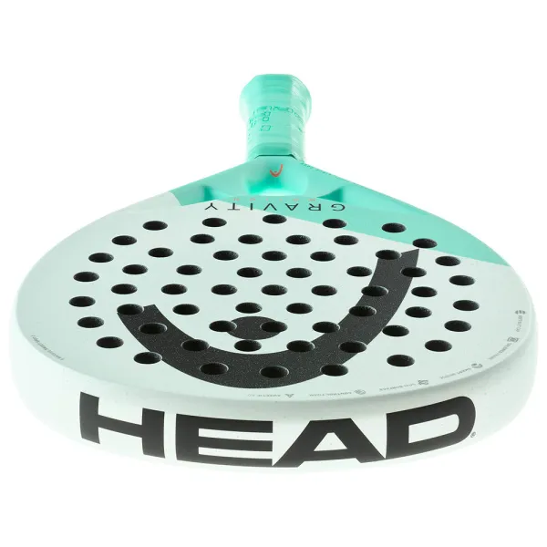 Ракетка для падела HEAD Gravity Motion, 224014, для продвинутых игроков, карбон, бело-бирюзовый за 23&nbsp;604.50 ₽ в Уфе