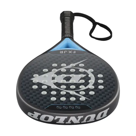 Ракетка для падела Dunlop FX Jr, 10370738, для юниоров, гибрид, графит, черно-голубой за 11&nbsp;019.40 ₽ купить в Уфе