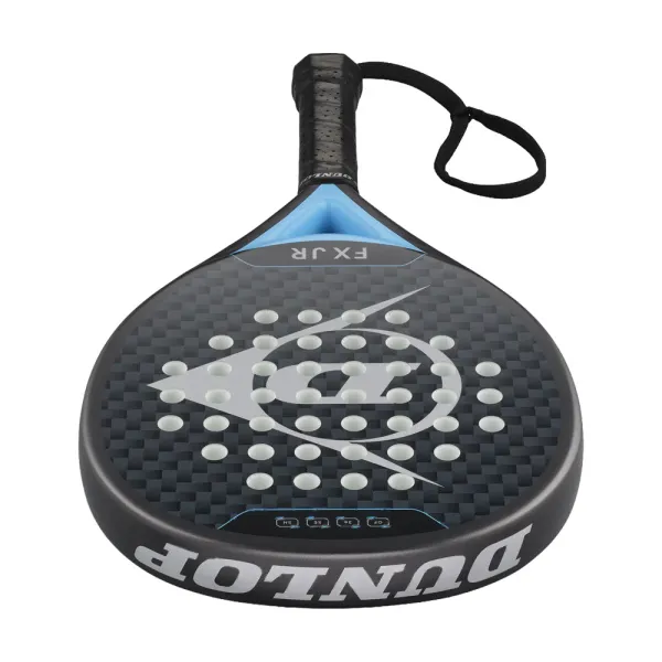 Ракетка для падела Dunlop FX Jr, 10370738, для юниоров, гибрид, графит, черно-голубой за 11&nbsp;019.40 ₽ в Уфе