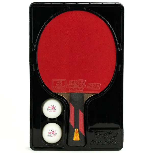 Ракетка для н/т DOUBLE FISH 7A+C, для професс.,ITTF Appr.,накл.2,1мм,+ 2 мяча V40+мм ITTF Appr за 3&nbsp;559.80 ₽ в Уфе