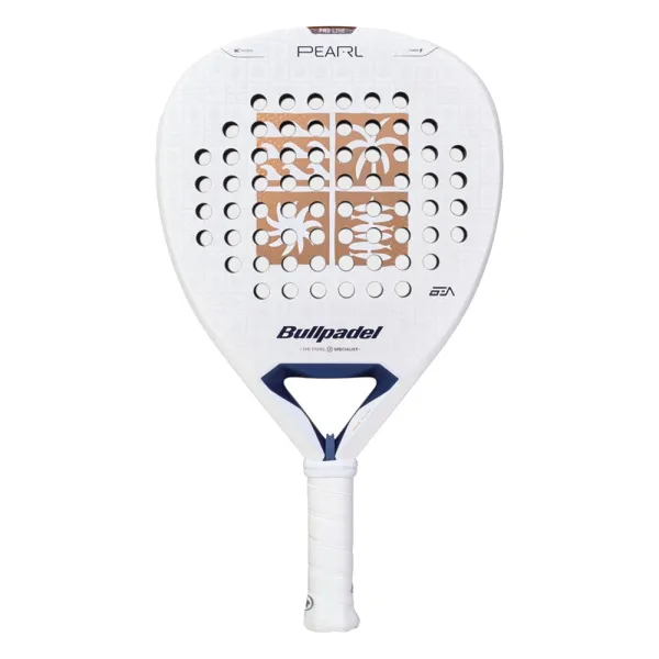 Ракетка для падела BULLPADEL Pearl 27, 497249, для проф-в, стекловолокно,карбон, бело-золотистый за 44&nbsp;319 ₽ в Уфе
